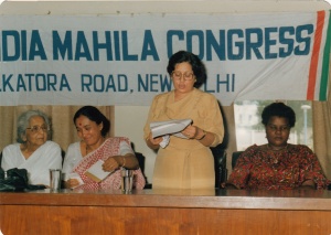 Zubie at All India Mahila Congress meeting
